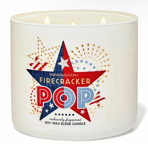 Bath & Body Works Other - Bath & Body Works Firecracker Pop 3-Wick Soy Candle